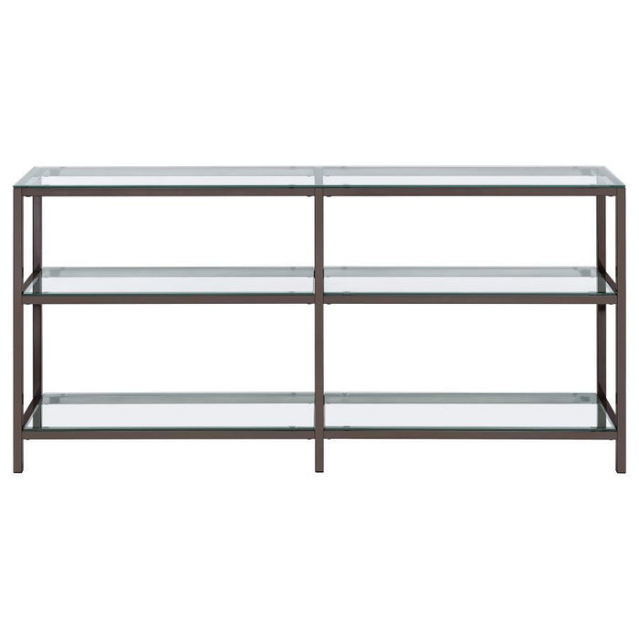 Kate - Console Bookcases - Black Nickel