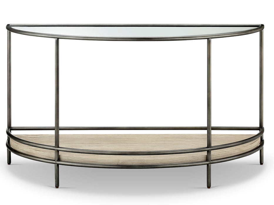 Cena - Delumine Sofa Table - Natural And Vintage Nickel