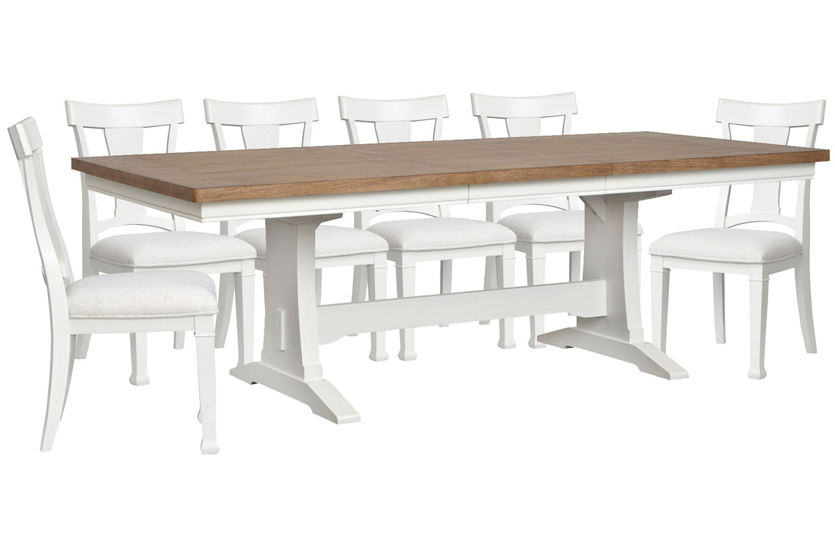 Kingston - Extendable Trestle Dining Table Set