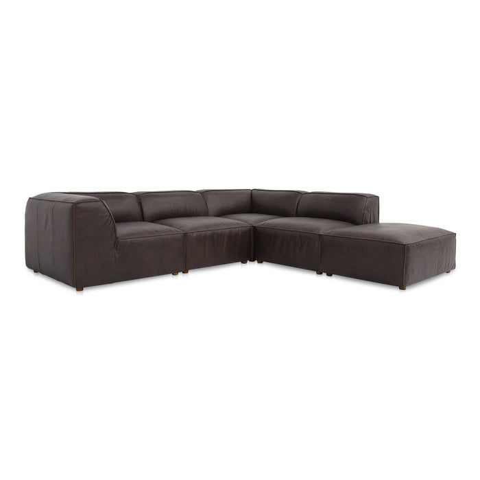 Form - Classic L-Shaped Modular Sectional - Espresso Brown