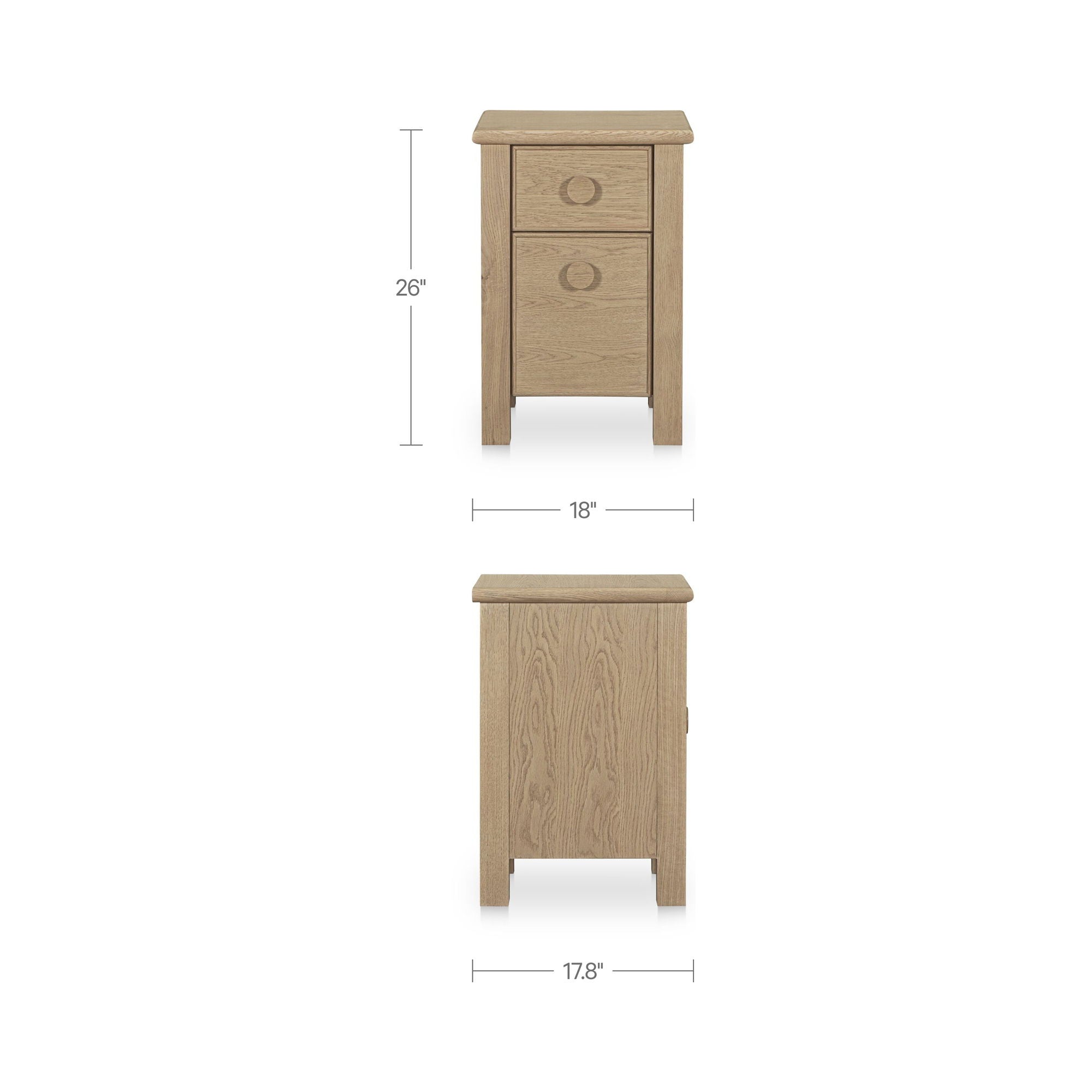Loren - Small Nightstand - Natural