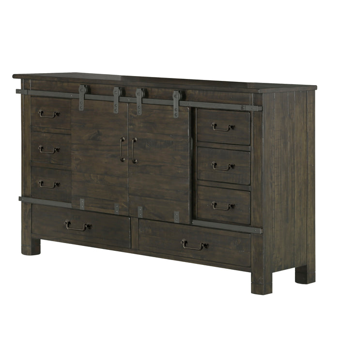 Abington - Sliding Door Dresser - Weathered Charcoal