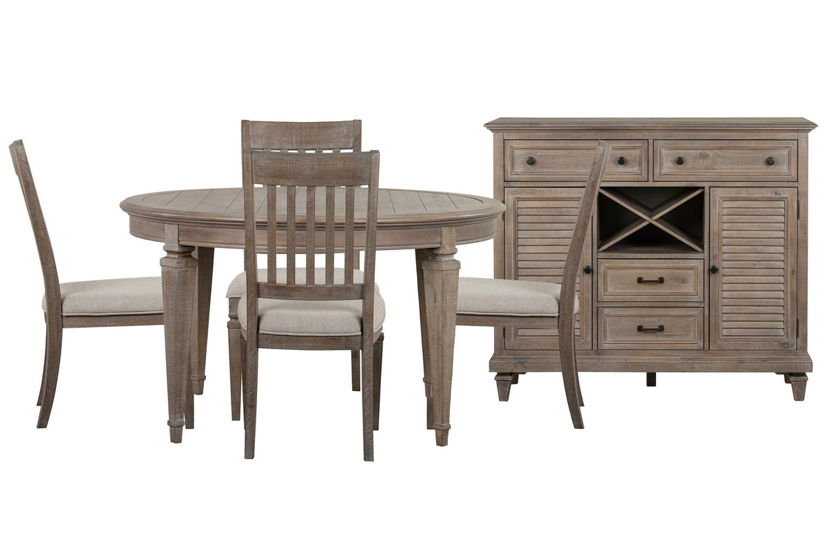 Lancaster - Extendable Round Dining Table Set