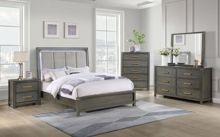 Kieran - 6-Drawer Dresser - Gray