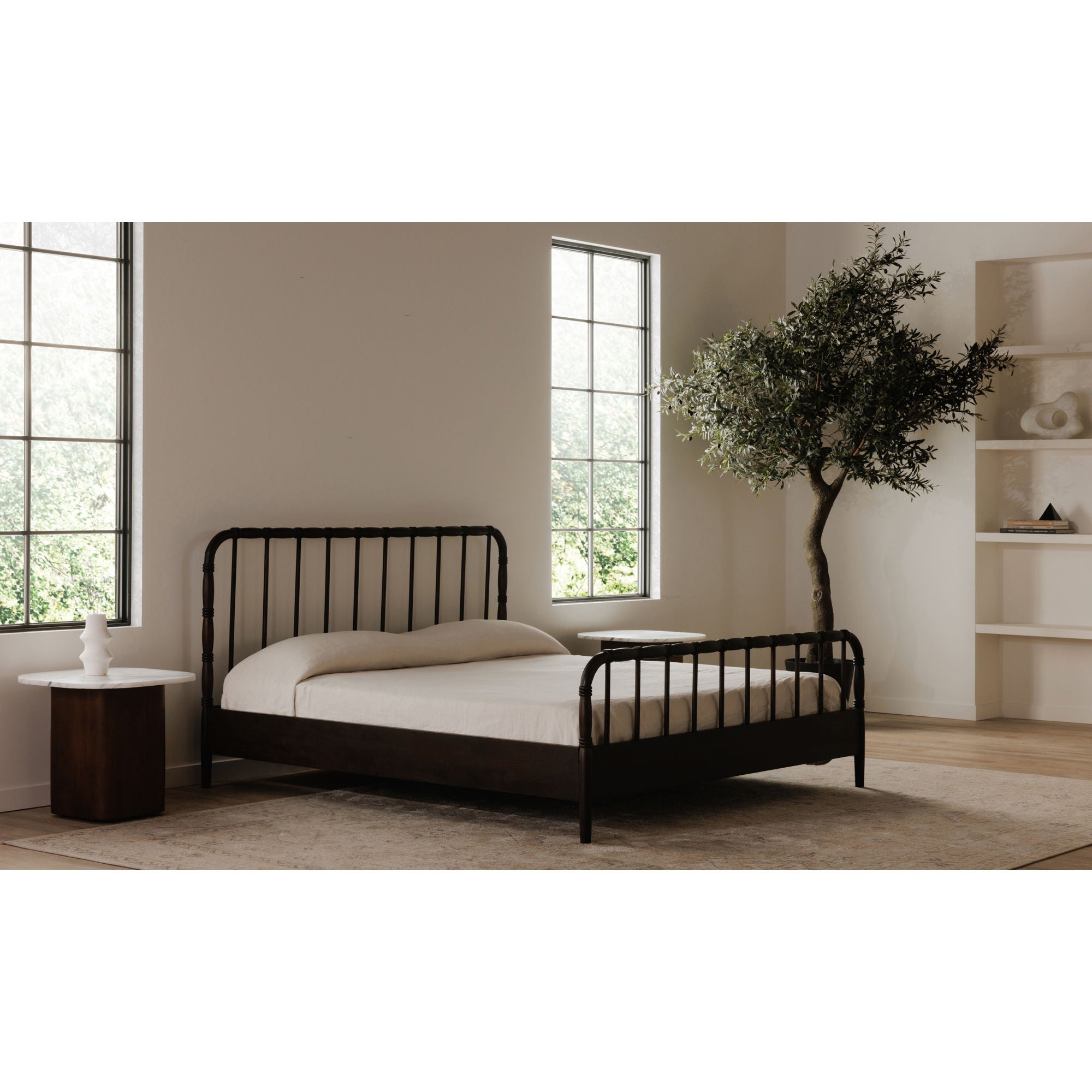 Vivian - Queen Bed - Dark Brown