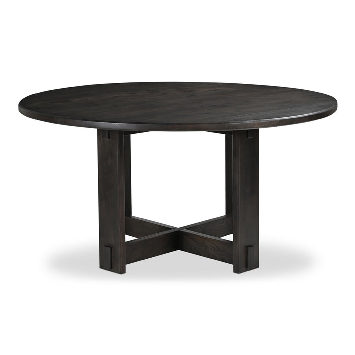Glenn - Round Dining Table - Dark Brown