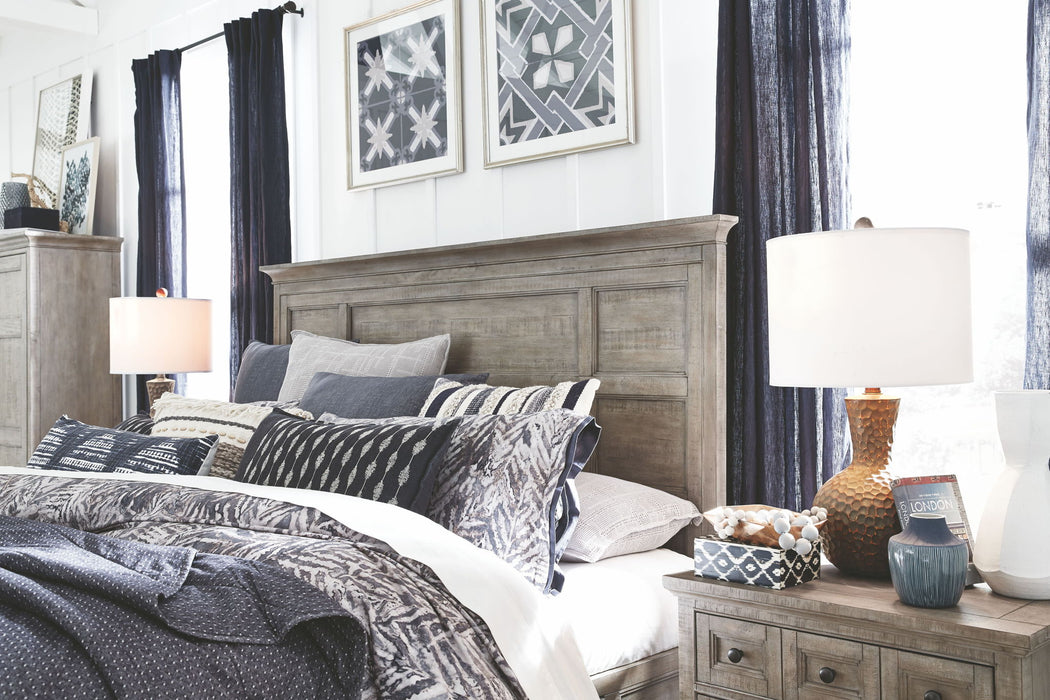 Paxton Place - Complete Panel Bed With Storage Rails