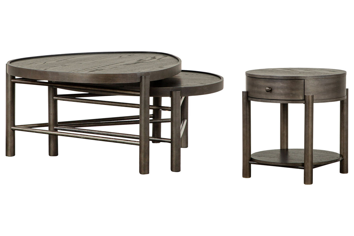 Hadleigh - Shaped Nesting Cocktail Table Set