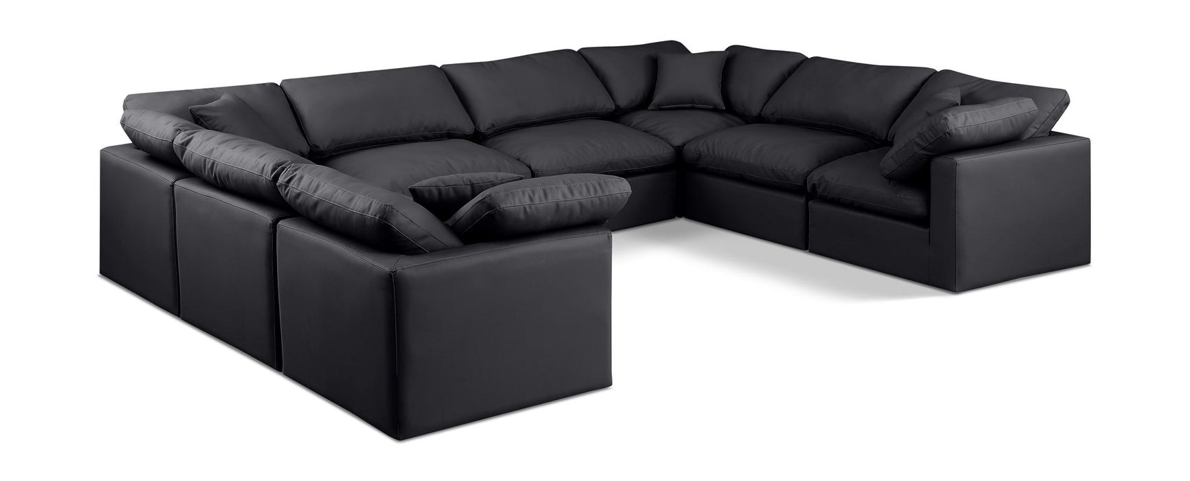 Indulge - Faux Leather 8 Piece Modular Sectional