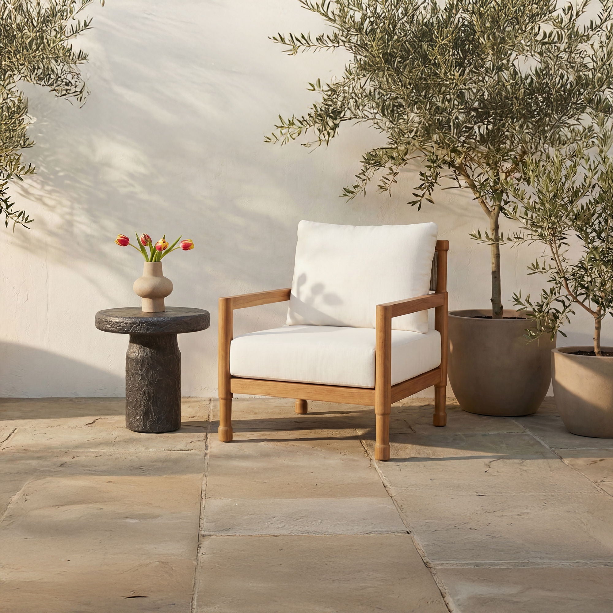 Raf - Outdoor Accent Chair - Natural