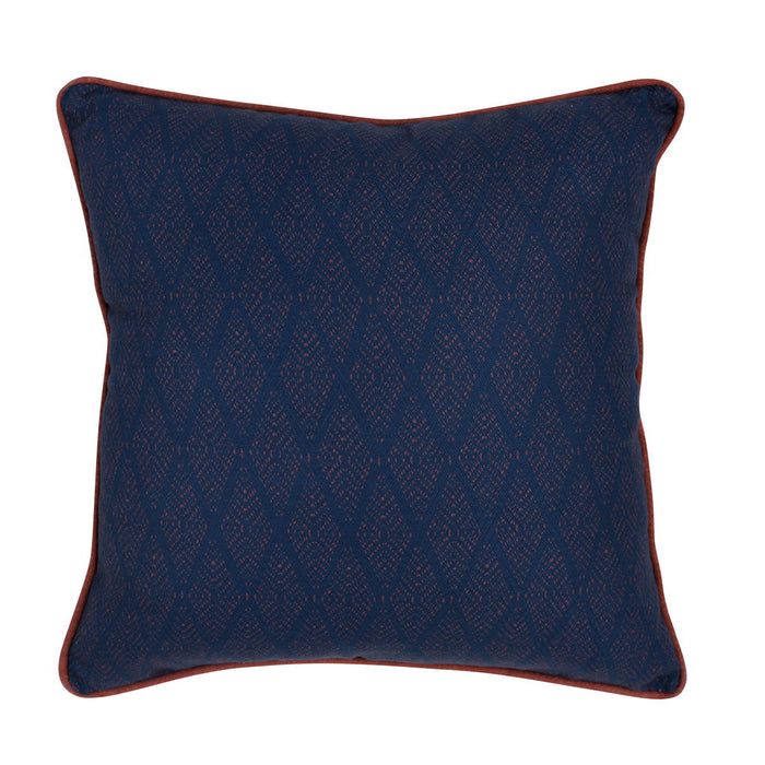 Terranea - Indoor/Outdoor Gulf Pillow - Dark Blue/Red