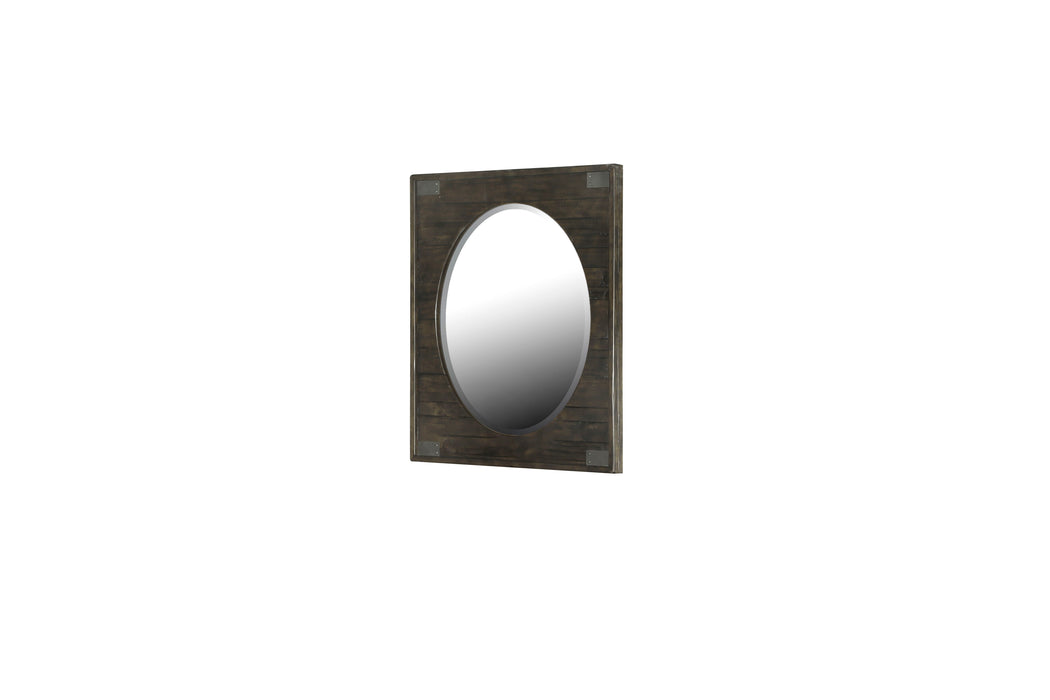 Abington - Portrait Oval Mirror - Weathered Charcoal