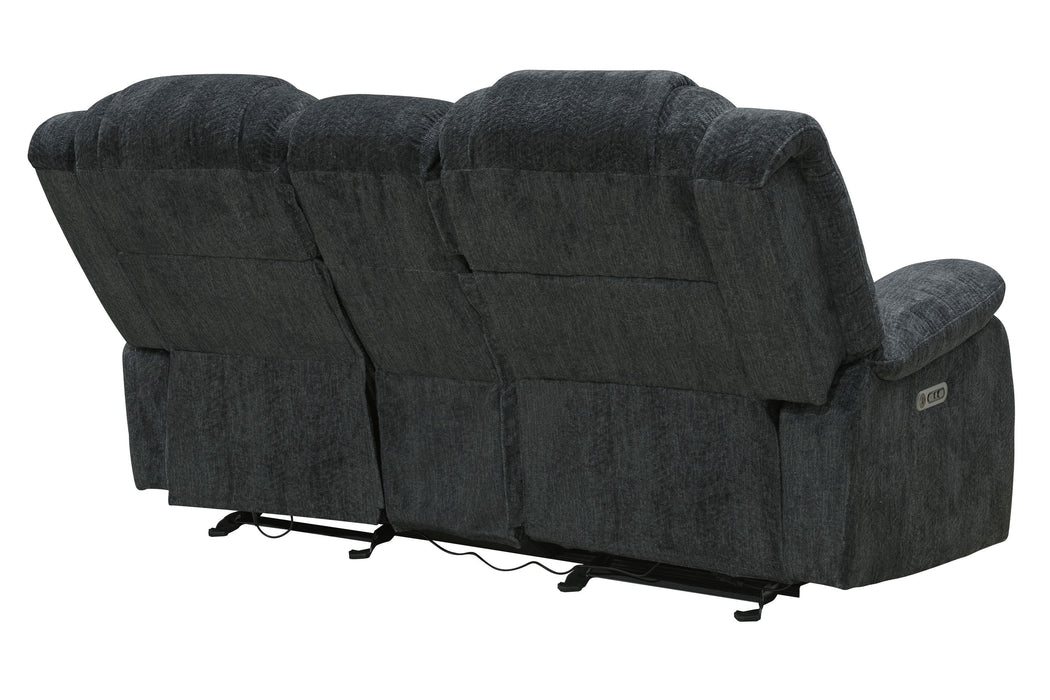 Bolton - Glider Reclining Console Loveseat - Misty Storm