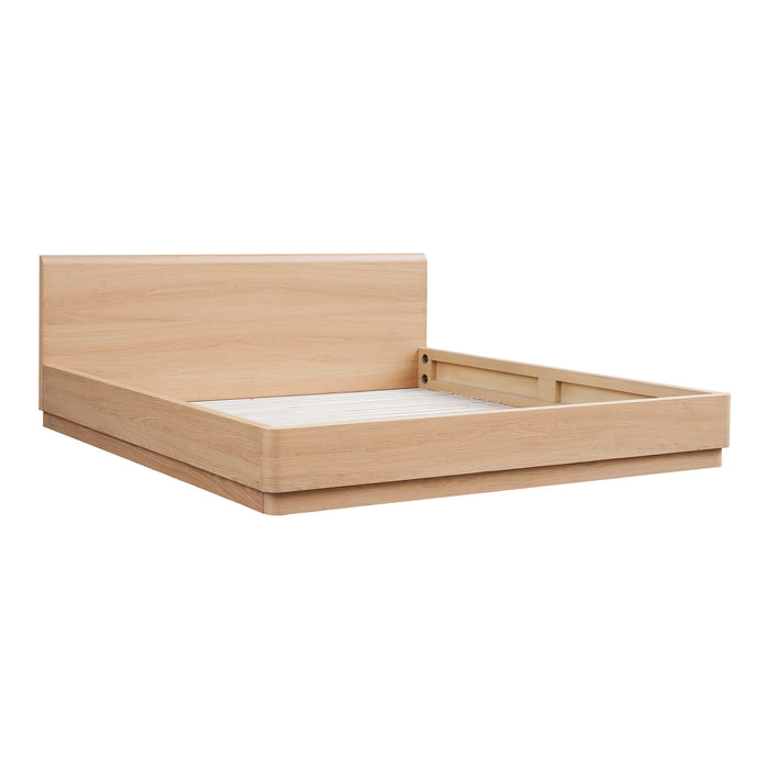 Round Off - King Bed - Natural Oak