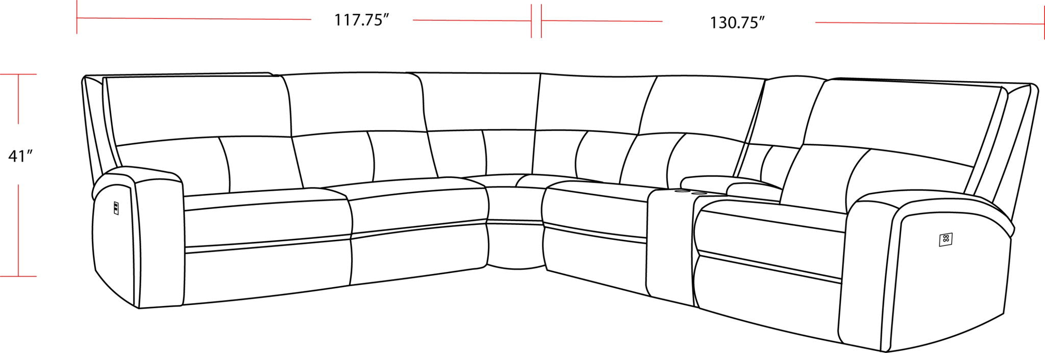 Polaris - Modular Power Reclining Sectional