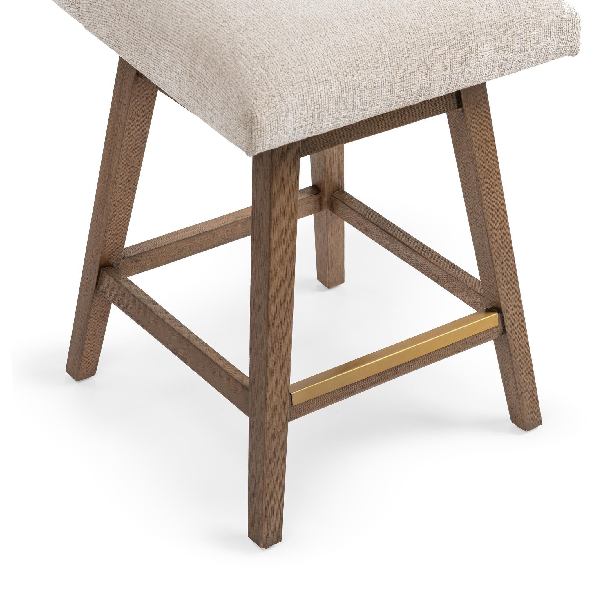 Ava - Swivel Counter Stool - Vanilla Oat