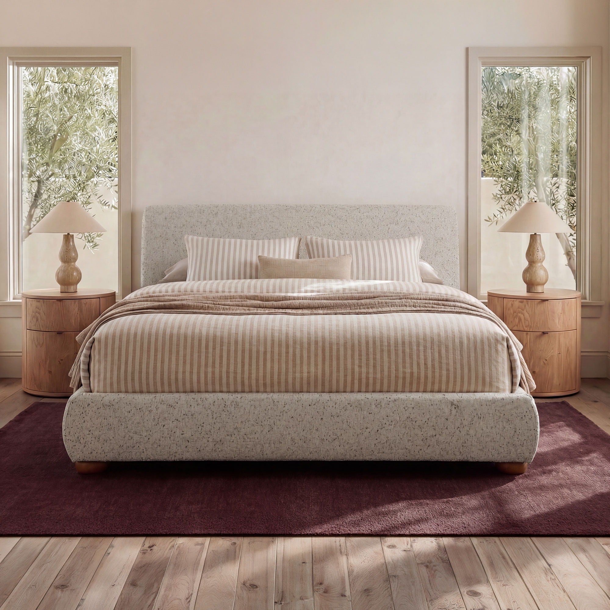 Beau - King Storage Bed - Speckled Light Gray