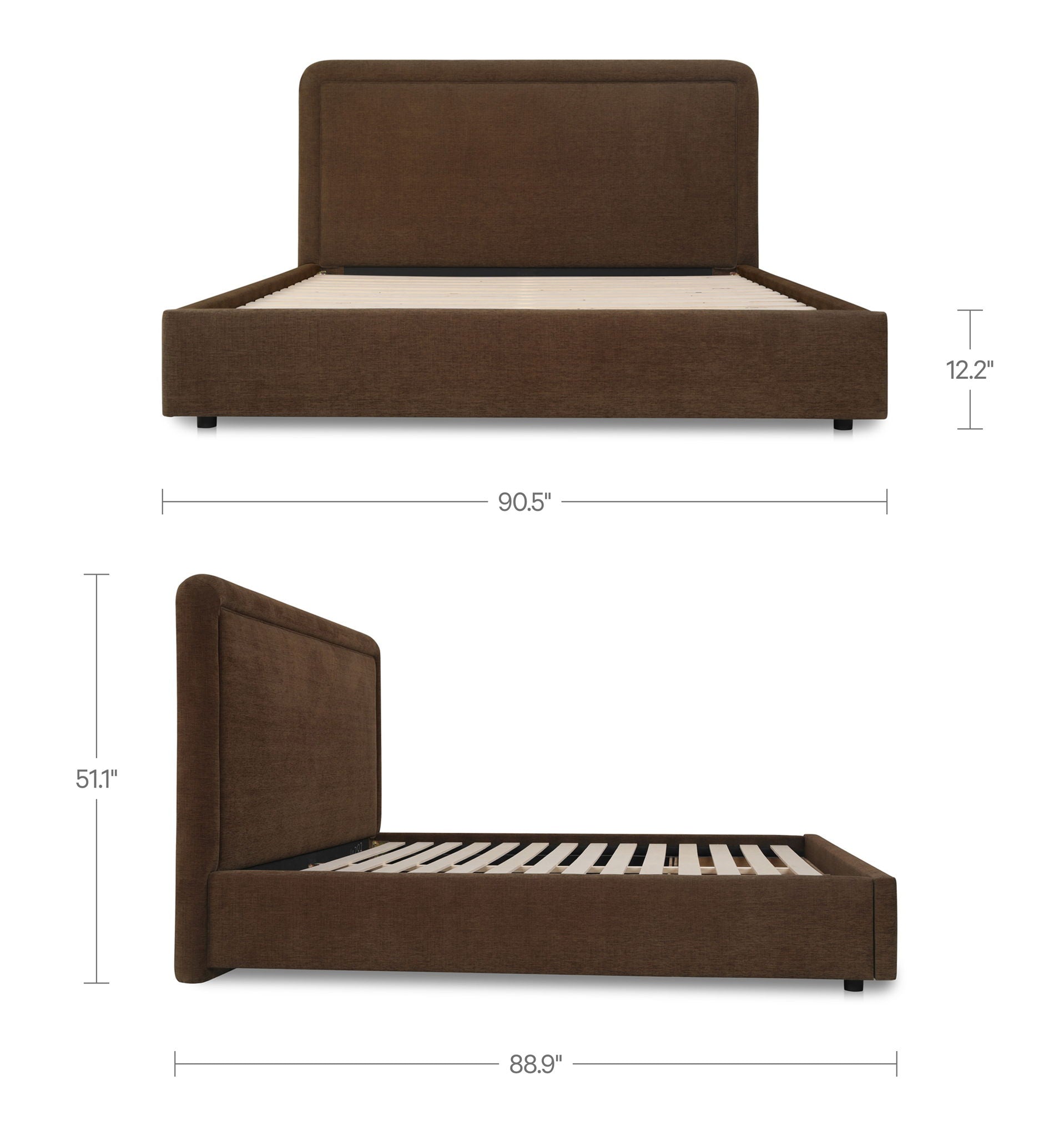 Simon - King Storage Bed - Brown