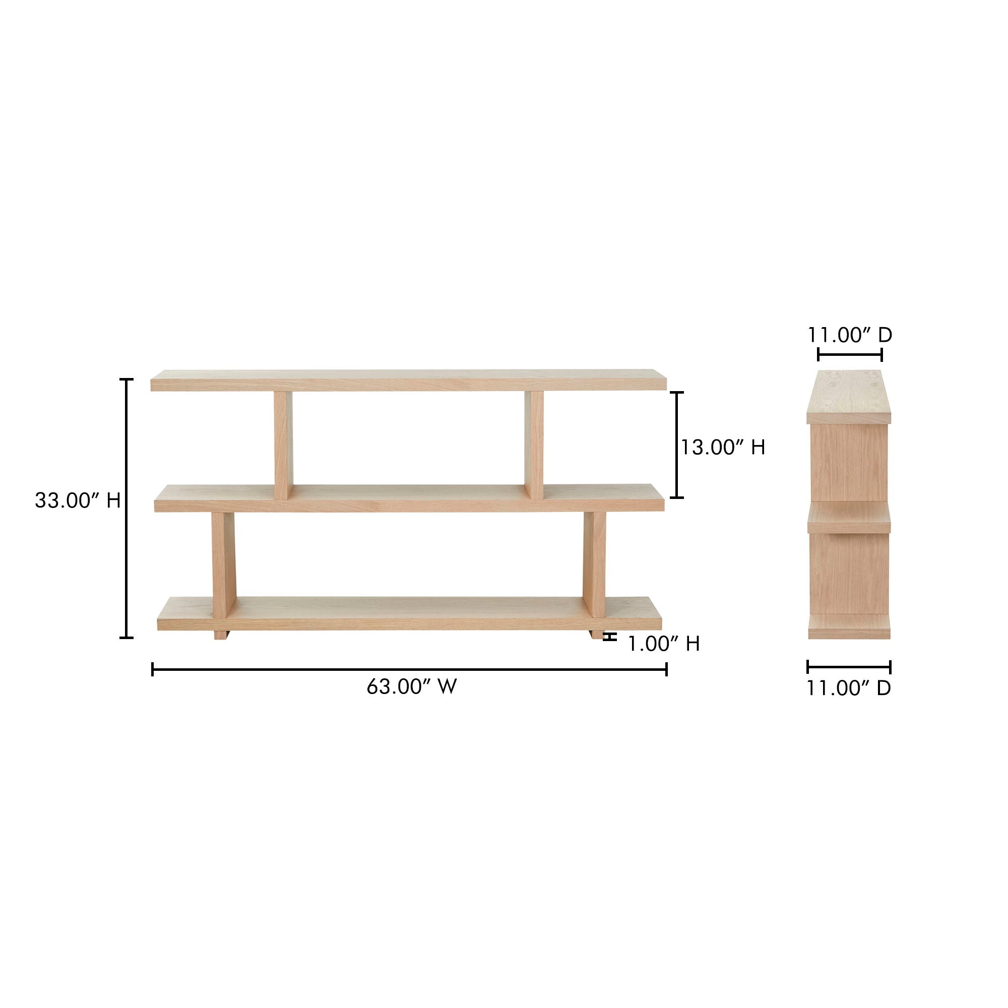 Miri - Small Shelf - White Wash Oak