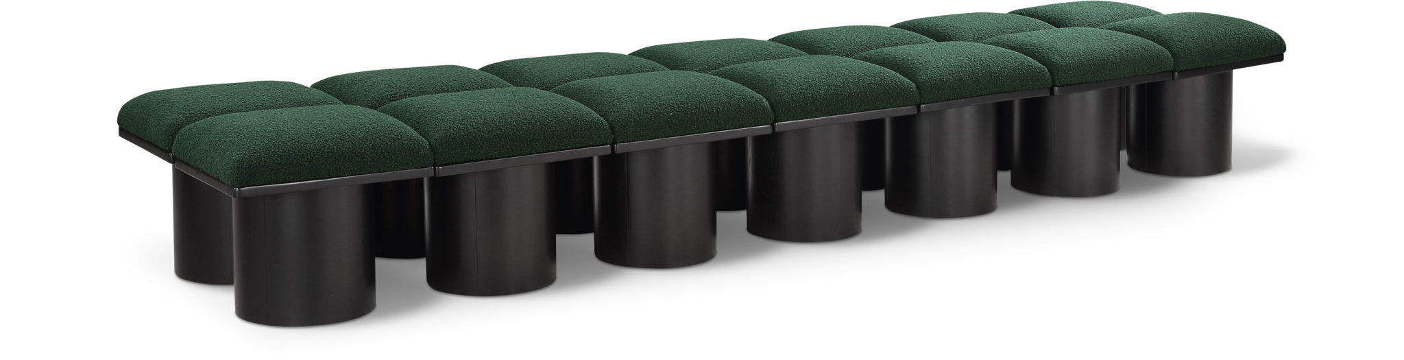 Pavilion - 14 Piece Modular Bench With Black Base