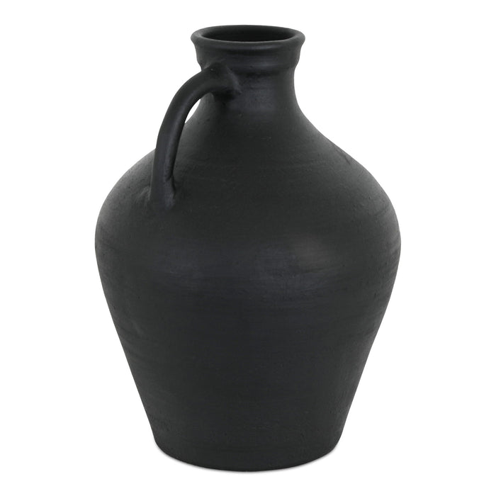 Lyra - Terracotta Vase - Black