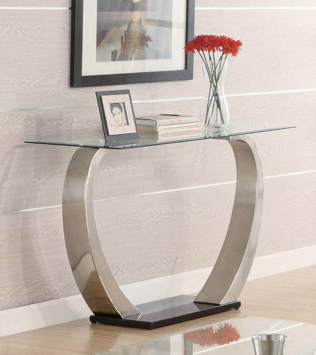 Pruitt - Glass Top Metal Base Table