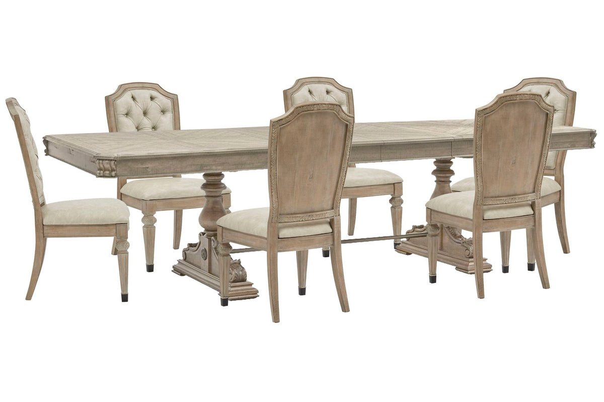 Marisol - Extendable Trestle Dining Table Set