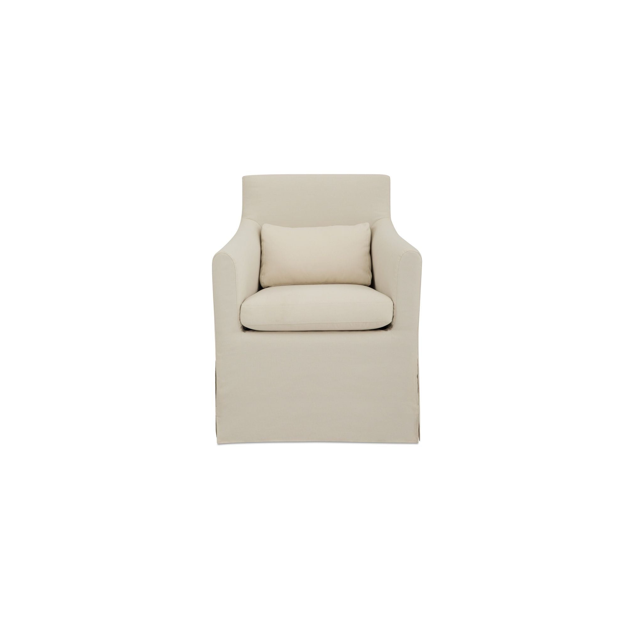 Lydia - Outdoor Slipcover Dining Chair - Cream