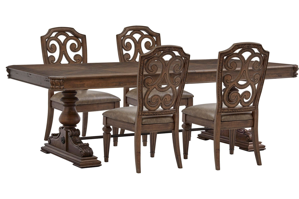 Durango - Extendable Trestle Dining Table Set