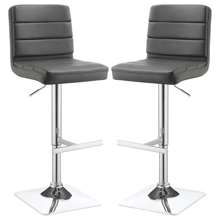 Bianca - Square Upholstered Adjustable Bar Stools (Set of 2)