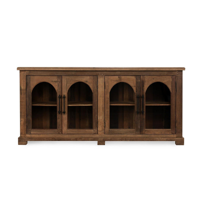 Zion - Wood 4 Door Cabinet - Natural