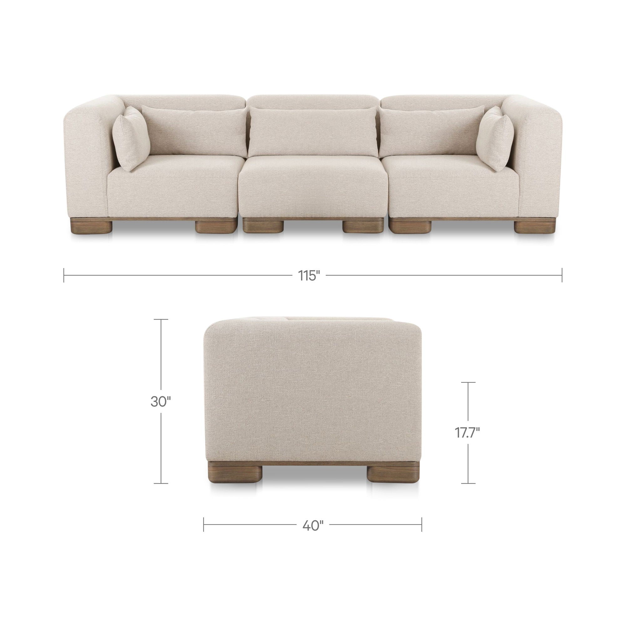 June - Modular Sofa - Oatmeal