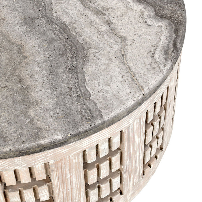 Becky - Round Coffee Table - Vintage Cream