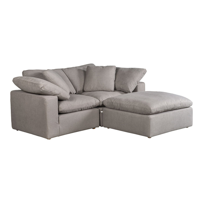 Terra - Condo Nook Modular Sectional Livesmart Fabric - Light Gray