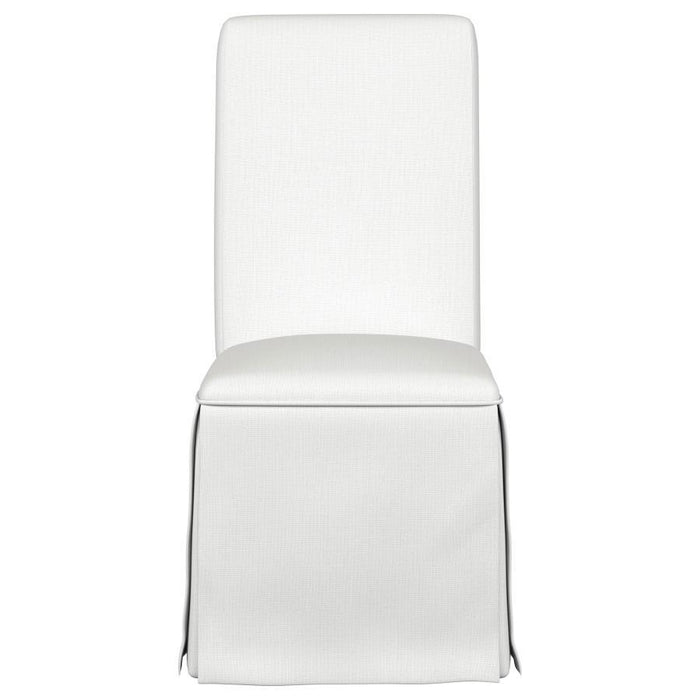 Shawna - Upholstered Skirted Dining Chair (Set of 2) - White