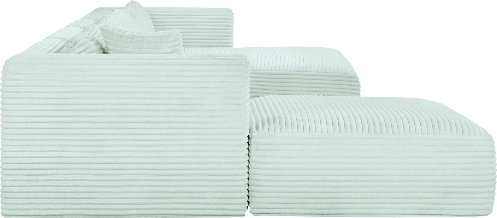 Shaggy - 5 Piece Modular Sectional With Chaise And Ottoman