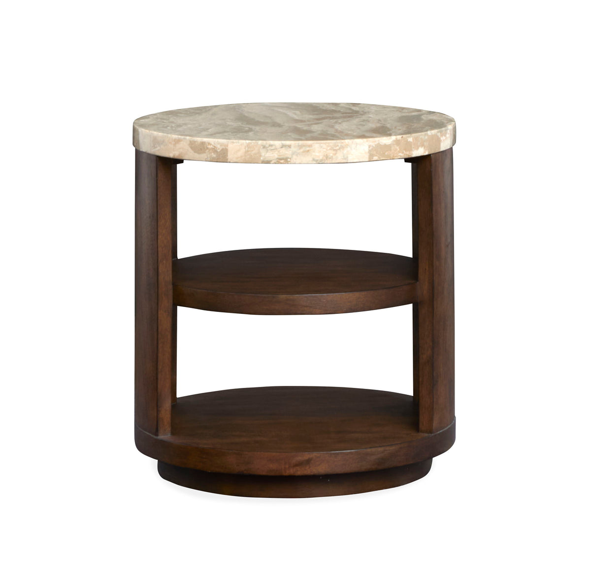 McPherson - Round End Table - Burnt Umber