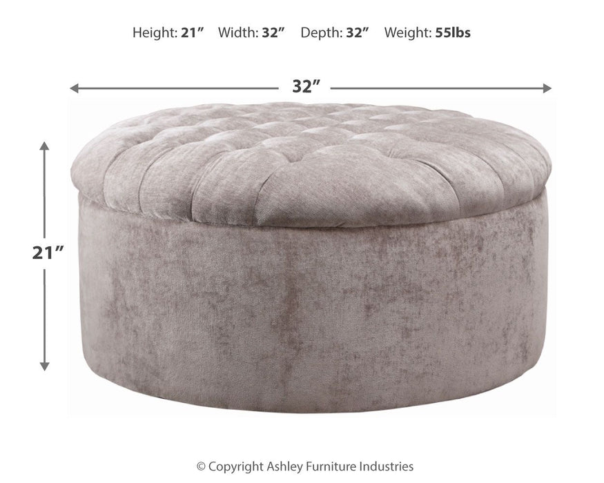 Carnaby - Linen - Oversized Accent Ottoman