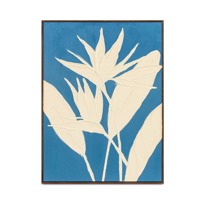 Paradis - Framed Canvas Painting - Blue