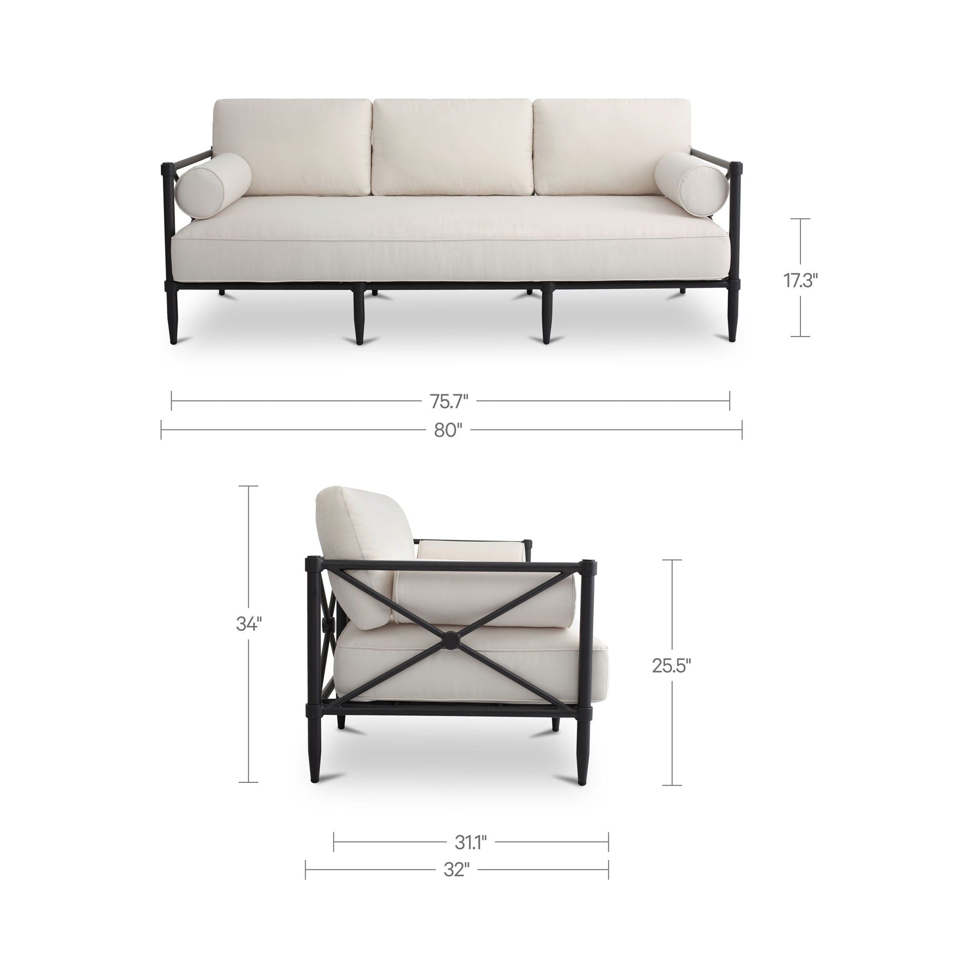 Willow - Outdoor Sofa - Cream