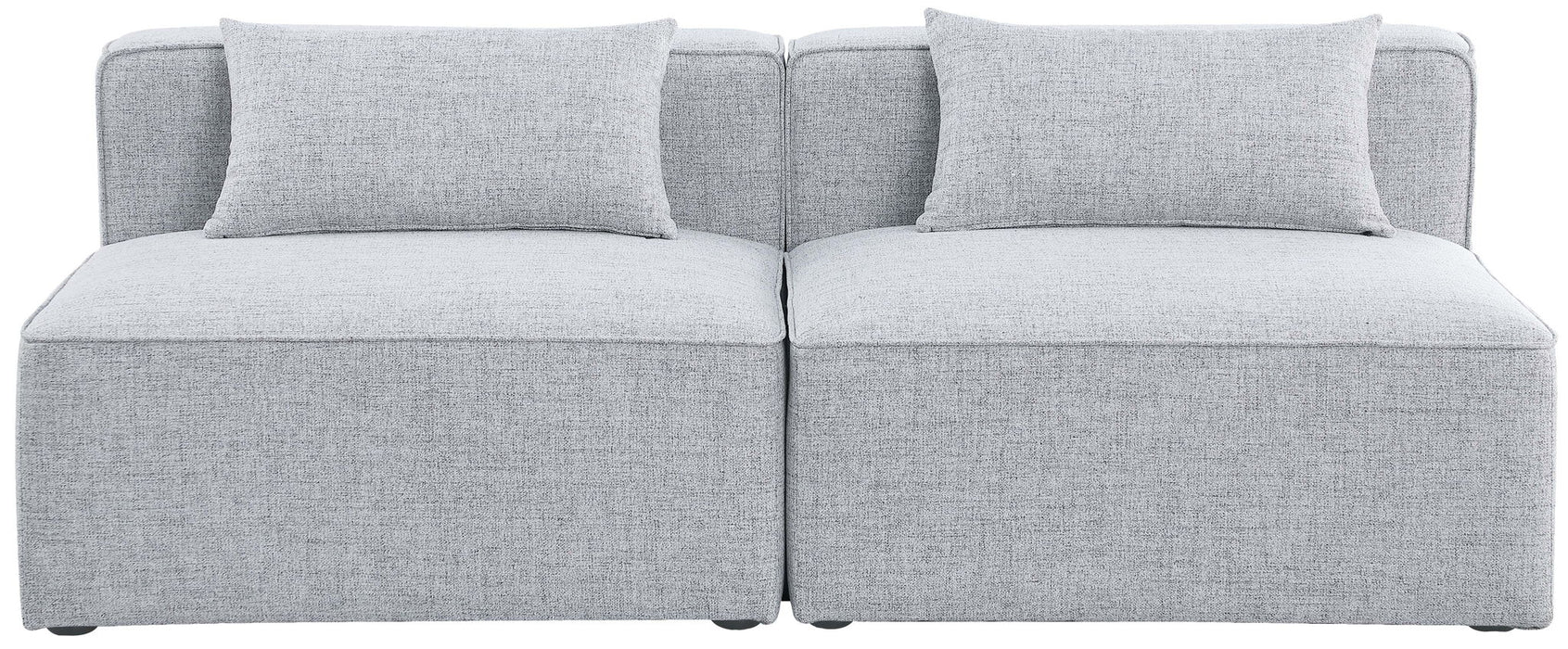 Cube - Linen Modular 2 Seat Armless Sofa
