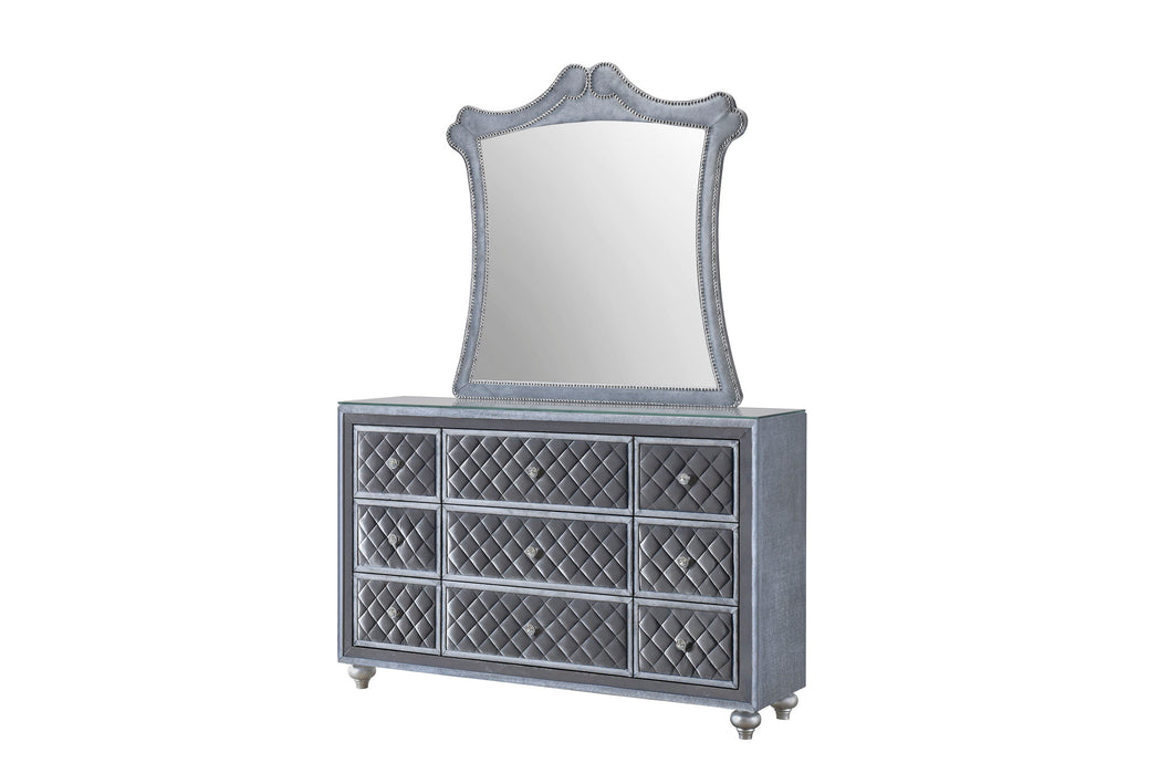 Cameo - Dresser & Mirror - Gray