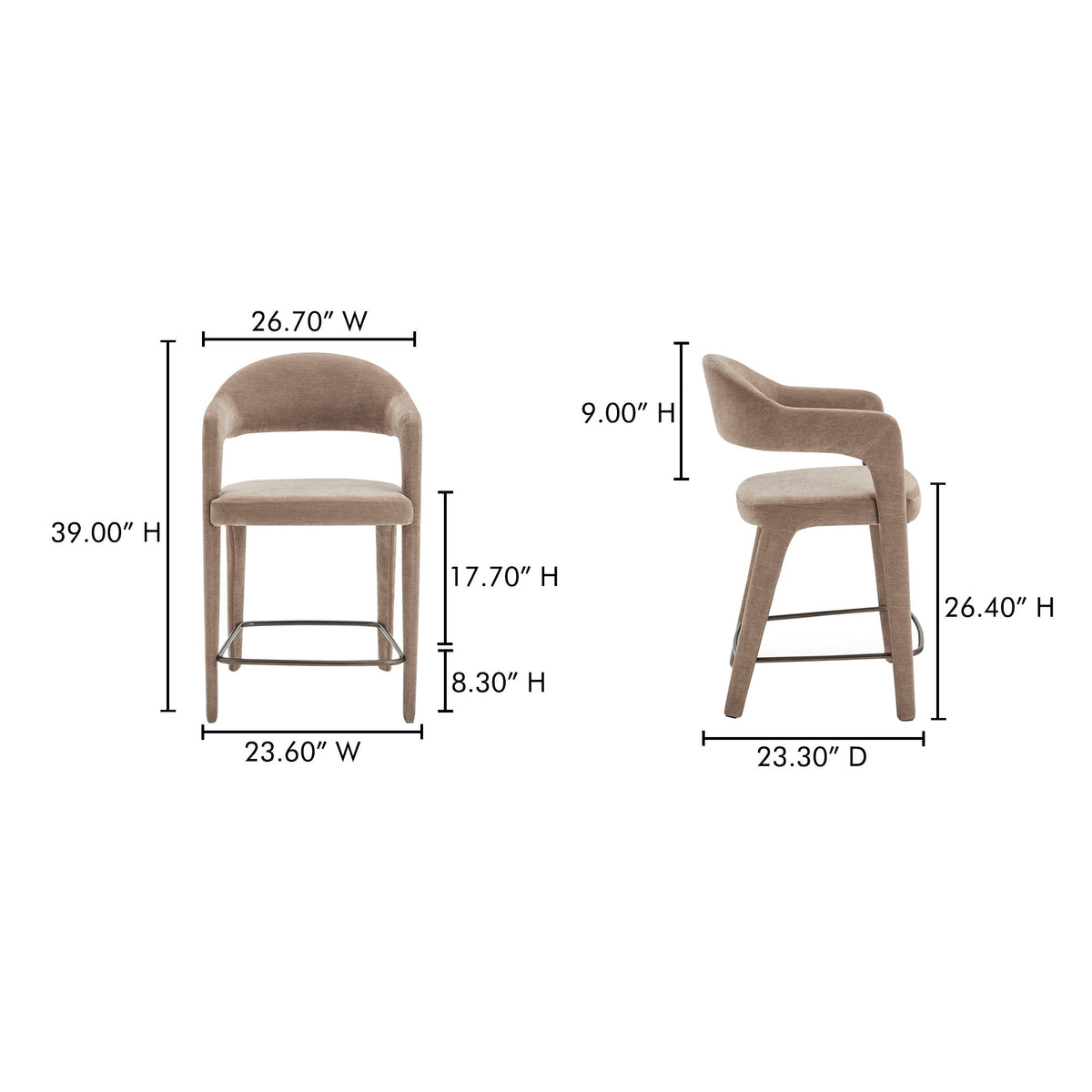 Martens - Counter Stool - Camel
