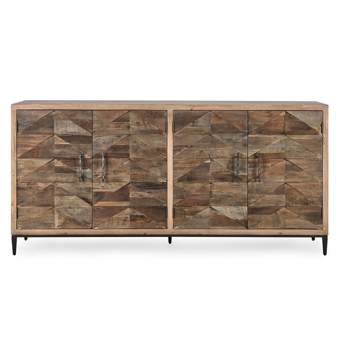 Maverick - 4 Door Sideboard - Brown/Natural