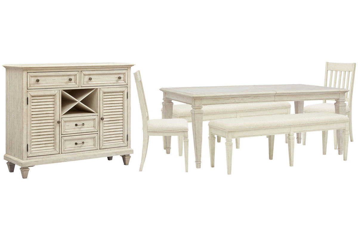 Newport - 6 Piece Extendable Rectangular Dining Table Set