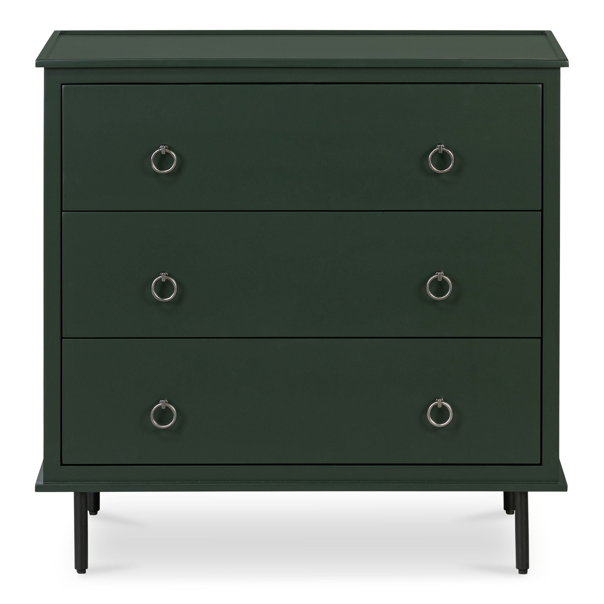 Reagan - 3 Drawer Nightstand - Deep Green Reagan - 3 Drawer Nightstand - Deep Green
