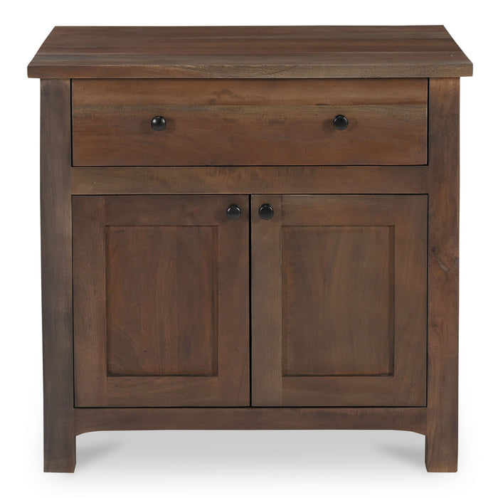 Gene - Charging Nightstand - Dark Brown