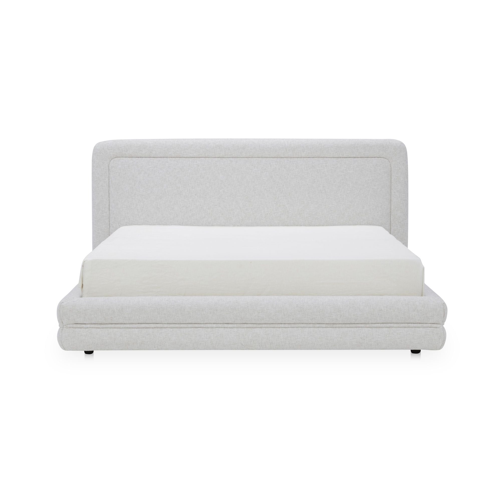 Tory - King Bed Pebble - White