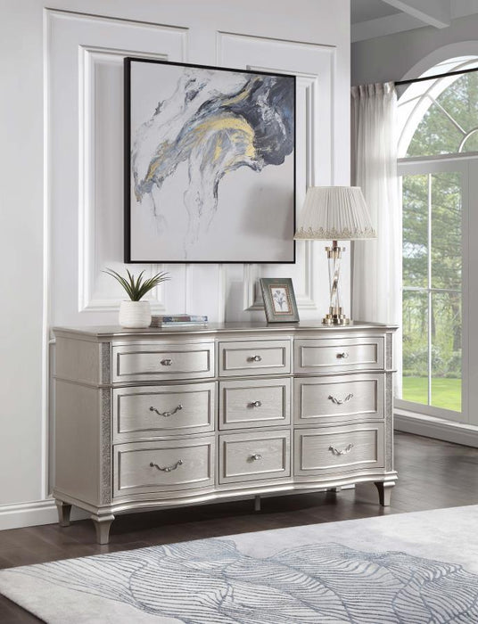 Evangeline - 9-Drawer Dresser - Silver Oak