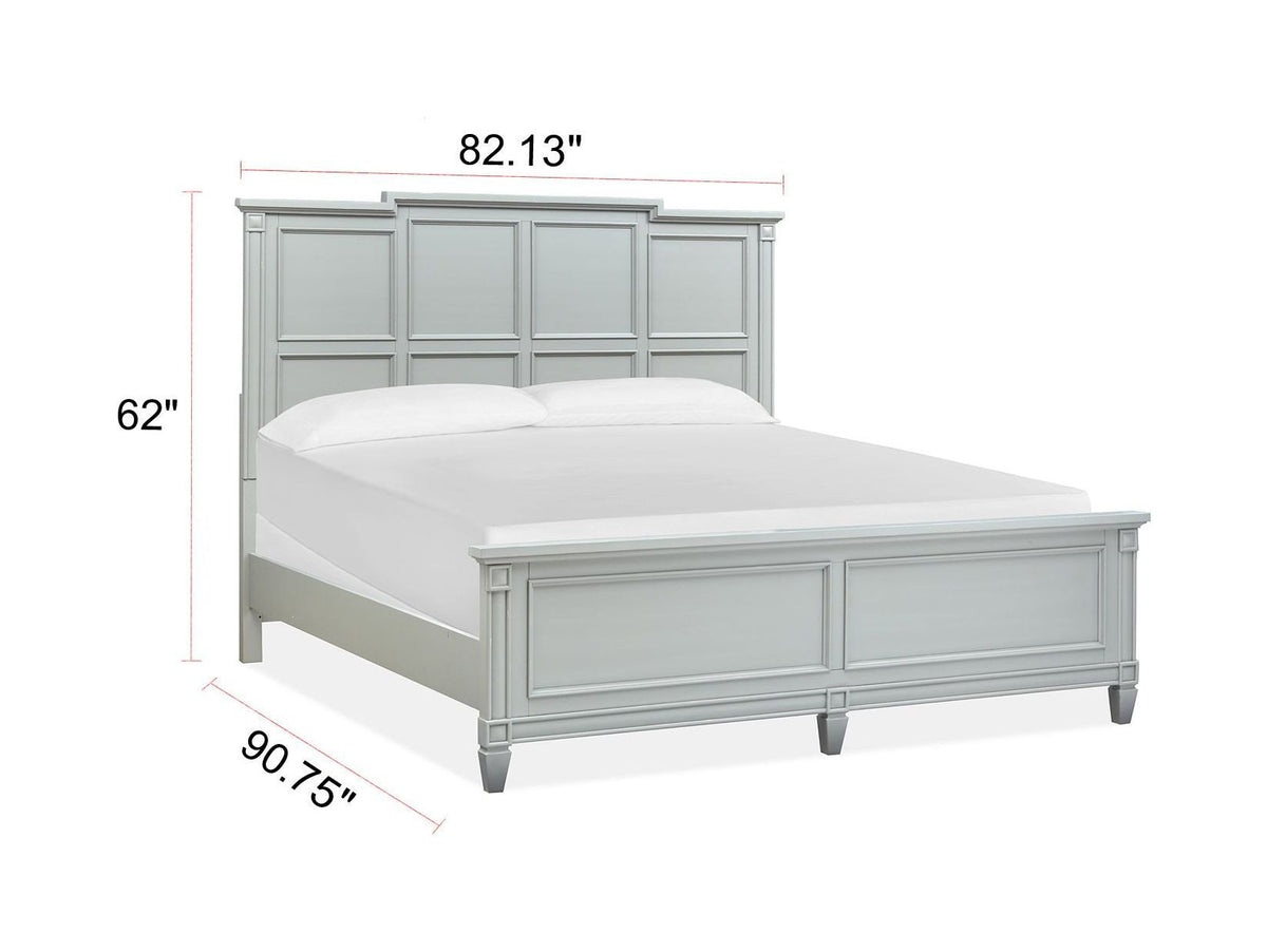 Glenbrook - Complete California King Panel Bed - Pebble